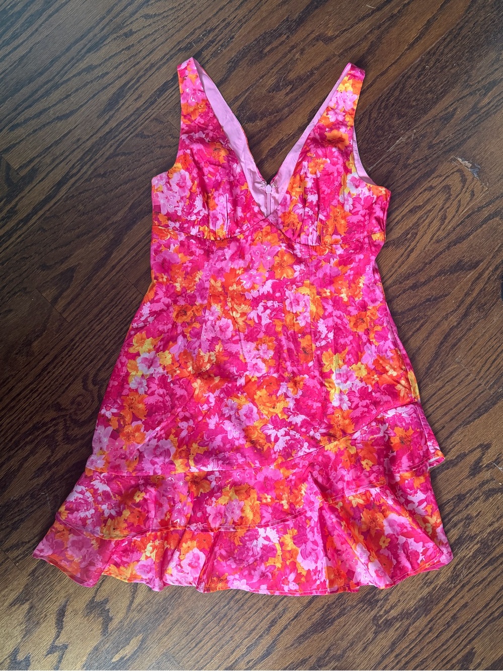 Hello Molly Pink & Orange Floral Mini Dress